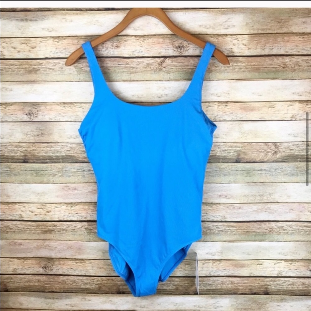 Athleta Cloudbreak Ribbed One Piece Swimsuit Sz MT - Picture 1 of 4